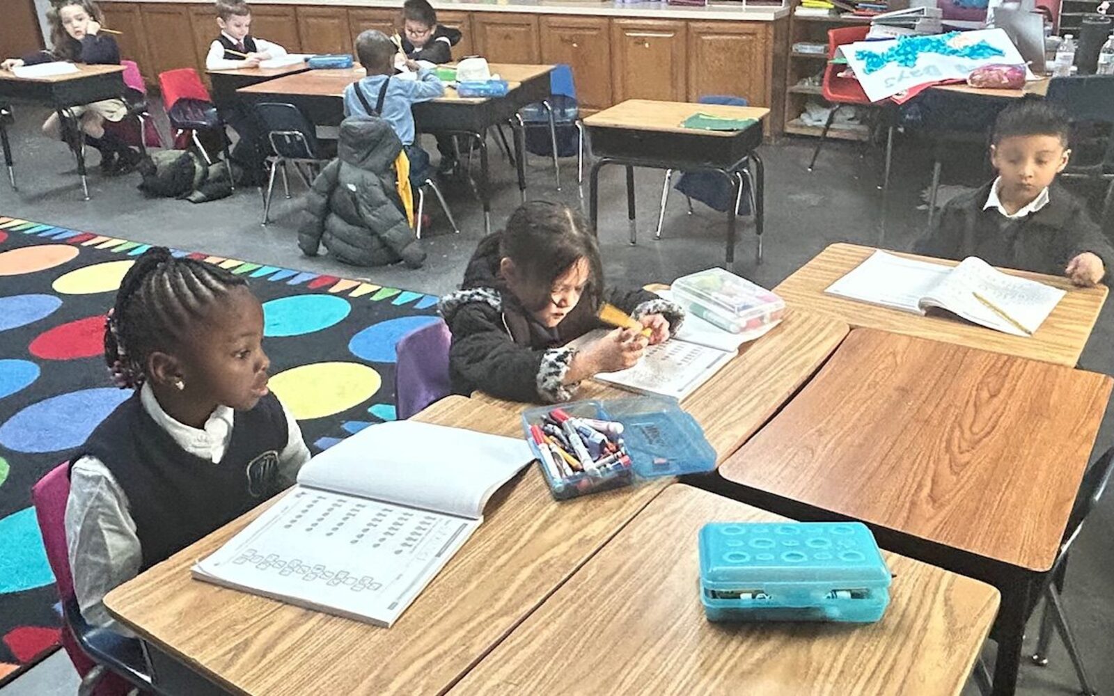 P-TECH college credit — PTAA Texas students studying in class